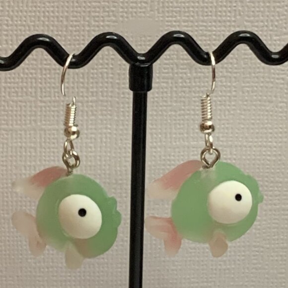 Fish Earring, Silly Animal Earring, Fish Jewelry, Gift Idea, Nautical Earrings - Picture 6 of 6